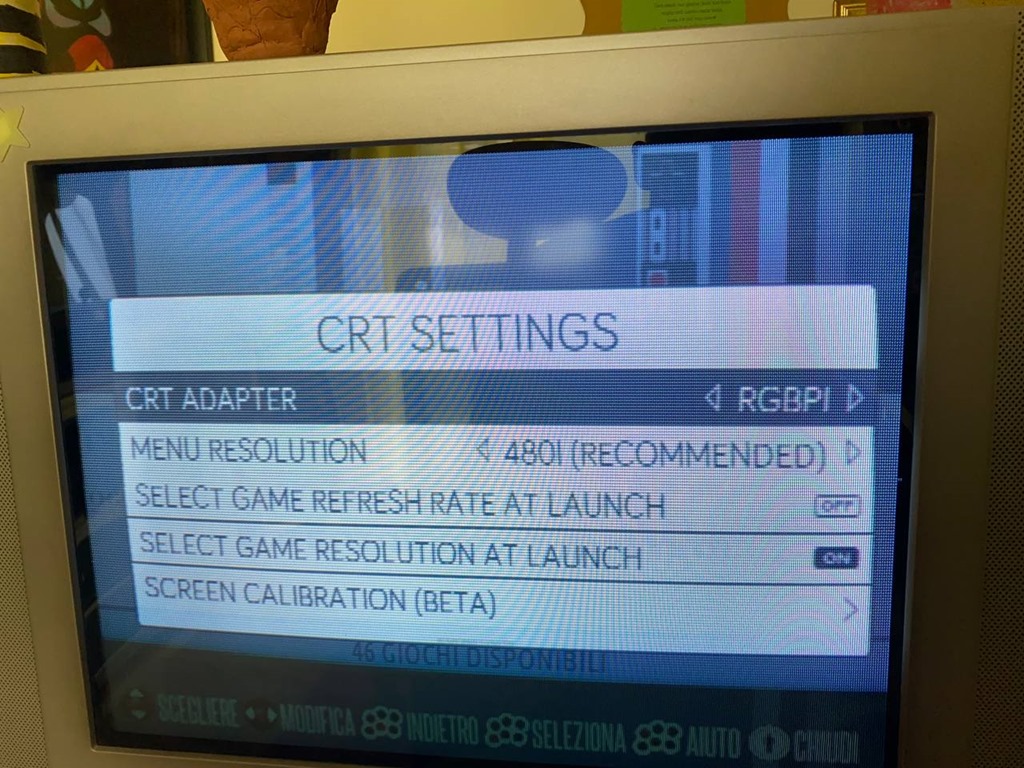 recal box su CRT